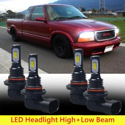 Faros LED delanteros luces altas y bajas bombillas para GMC Sonoma 1994-2004 6000K juego 4 Foto 1 de 4