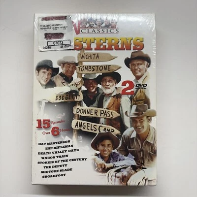 TV Classic Westerns 2 DVD Disc Set New and Sealed 15 Episodes Western 6 plus hrs - Image 1 of 4