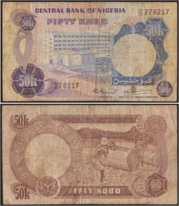 NIGERIA 50 KOBO 1973/1978 SIGN 4 - Afbeelding 1 van 1