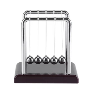 Steel Balance Swinging Magnetic Ball Cradle Physics Science Pendulum Desk Fun JY - Picture 1 of 7