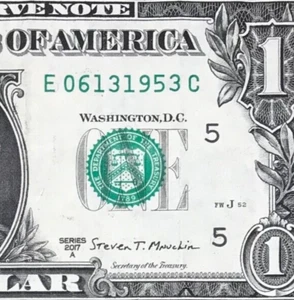 June 13, 1953 : E 06131953 C BIRTHDAY Note $1 One Dollar Bill   - Picture 1 of 3