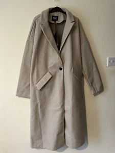ONLY Tall longline tailored coat in stone NEW with tags - Picture 1 of 8
