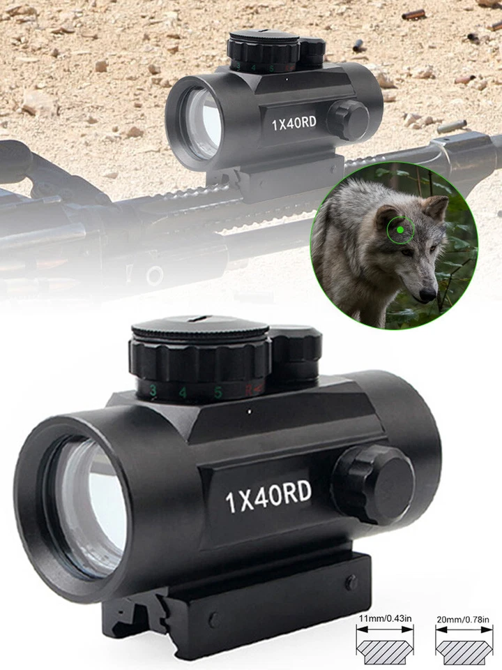 40X Waterproof Portable Reflex Dot Sight Fogproof Adjuste Brightness Telescope - Image 1 of 4