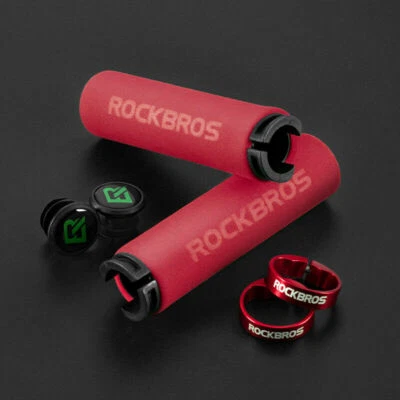 ROCKBROS Bicycle Handlebar Grips Cycling MTB BXM Bike Silicone Sponge Soft Grips - Image 1 of 4