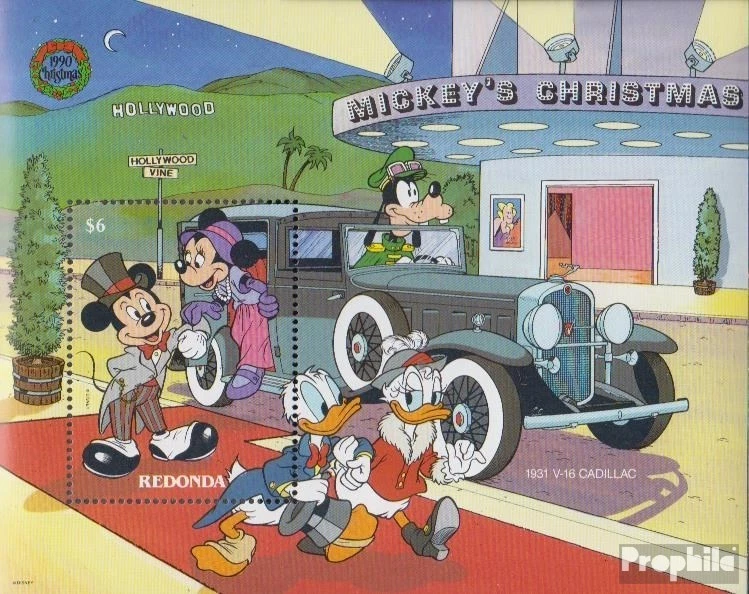 Redonda block60 mint/MNH 1990 Walt-Disney-Figures in Cars - Изображение 1 из 1
