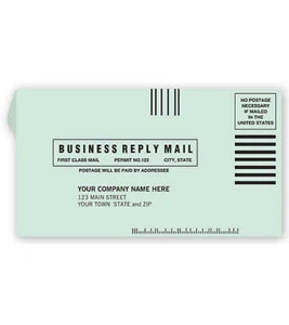 634BR Green #6 3/4 Business Reply Envelopes 6 1/2 x 3 5/8" QTY 250 - Picture 1 of 1