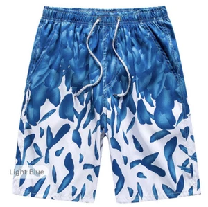 Youth Board Shorts Swim shorts size Large bright Blue 13” Waist + Stretch - Picture 1 of 1