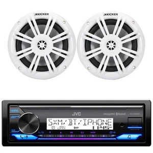 Receptor multimedia JVC KDX38MBS 1DIN, 2x altavoces marinos coaxiales de 6,5" 150 W máximo 4 ohmios - Imagen 1 de 3