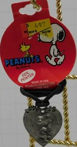 Vintage Peanuts Snoopy Woodstock Jewelry Starline Pewter Pendent Mint HTF - Bild 1 von 5