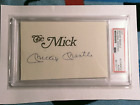 Mickey Mantle Large Cut Signature In Blue Ink. Psa/Dna Slabbed Cert#  2111