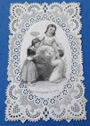 SUPERBE ANCIEN CANIVET IMAGE PIEUSE 19 EME DENTELLE BENZIGER FRERES EDITEURS