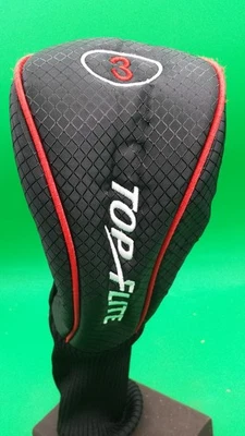 Top Flite GOLF CLUB HEADCOVER # 3 MADERA negro/blanco/rojo CALCETÍN nylon Foto 1 de 4