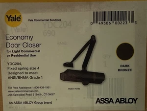 Assa Abloy Accentra Ydc204 690 Manual, Hydraulic, Yale Ydc200, Door Closer, - Picture 1 of 12