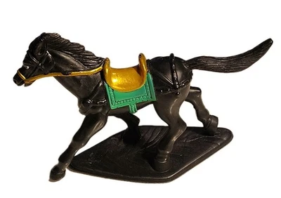 Vintage Military Horse Figure On Stands Plastic 4.25"x 3" Battle Dress Model Toy - Image 1 of 4