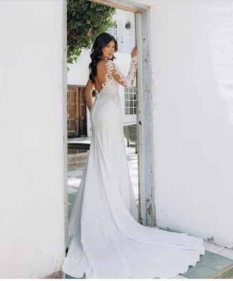 New Stella York Mermaid Style Wedding Dress & Veil - Image 1 of 4