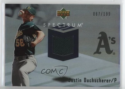 2007 Upper Deck Spectrum Swatches /199 Justin Duchscherer #SSW-JU - Image 1 of 2