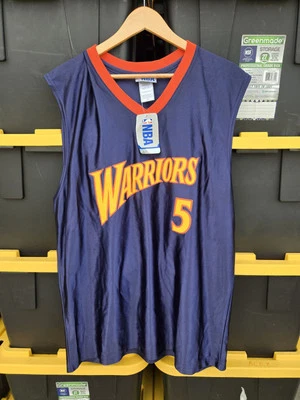 Camiseta masculina grande vintage rara Golden State Warriors Baron Davis nova com etiquetas NBA BRAND - Imagem 1 de 3