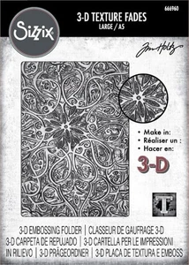 Sizzix 3D Texture Fades A5 Embossing Folder By Tim Holtz-Engraved - Picture 1 of 1