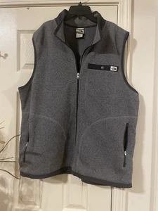 North Face Mens XL Gordon Lyons Vest Gray Fleece Hiking Outdoor Full Zip - Picture 1 of 8