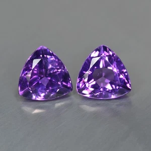 5,92 kt (2 Stück) Billionenschliff _ echter natürlicher lila Amethyst _ Brasilien - Bild 1 von 1