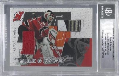 2003 ITG Ultimate Memorabilia 4th Edition Stick & Jersey /50 Martin Brodeur HOF - Image 1 of 2