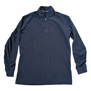Orivs Herren blau 1/4 Zip Gr. M Pull Over Shirt Strick Angeln Wandern Golf Baumwolle - Bild 1 von 5