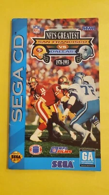 NFL's Greatest San Francisco Vs Dallas Sega CD Instruction Manual Only - Image 1 of 2