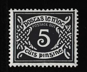 IRELAND, Scott #J10a wmk inverted (Hib: PD10wa): 5d, MNH, 1943 Postage Due - Picture 1 of 1