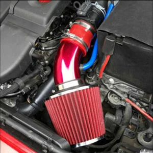 Red Car Cold Air Intake System Kit for Pipe Mouth Diameter 76mm Aluminum Finish - Bild 1 von 12