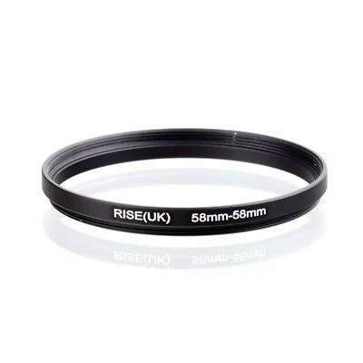RISE(UK) 58mm-58mm 58-58 mm 58 to 58 Extend Ring Filter Adapter black free shipp - Image 1 of 3