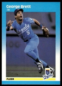 1987 Fleer Baseball Card George Brett Kansas City Royals #366 - Picture 1 of 2