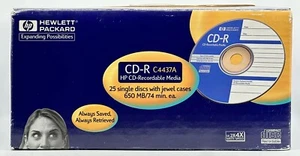 Hewlett Packard HP C4437A CD-R Blank CD Recordable Discs 650 MB 74 Min Box Of 25 - Picture 1 of 4