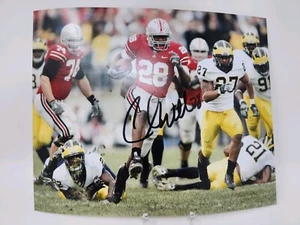 Ohio State Buckeyes Chris Beanie Wells Autographed 8x10 Photo COA BUF - Picture 1 of 2