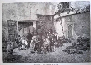 Stampa del 1881 Un antiquario a Granata Quadro Pio Joris - Bild 1 von 1
