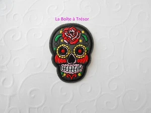 Écusson Patch Thermocollant ou à Coudre - Brodé - Skull Neuf - Réf.9 - Imagen 1 de 1