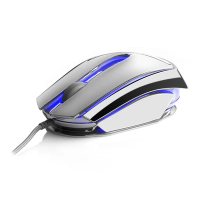 NGS Ice 7 Color RGB Optical Mouse 3 Buttons Silver Coated Adjustable 2400 DPi  - Image 1 of 4