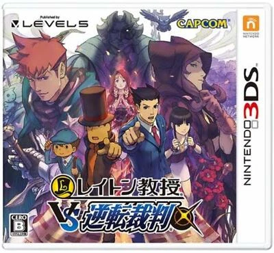 3DS Professor Layton VS Ace Attorney Free Shipping with Tracking# New from Japan - Image 1 of 4
