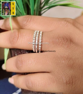 3 Set of rings, GS Silver Micro band, Stacking ring Unique Design ring - Picture 1 of 4