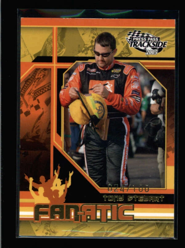 TONY STEWART 2005 PRESS PASS TRACKSIDE #G97 FAN-ATIC PARALLEL #024/100 AZ2849 - Image 1 of 1