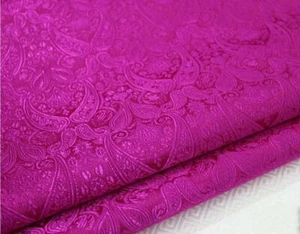 Faux Silk Brocade(Paisley Damask)Jacquard Damask Kimono Fabric Material*BK4 - Picture 1 of 31