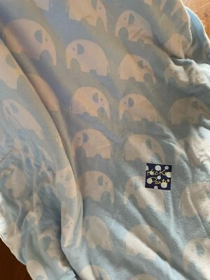 Kickee Kids Blue Elephant Baby Blanket Viscose Bamboo - Image 1 of 2