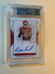 2017 Patrick Mahomes National Treasures - Rookie AUTO BGS 9