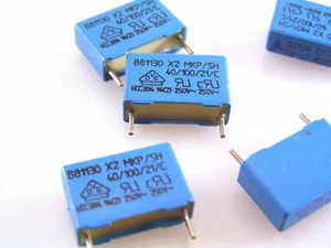 Epcos B81130 C1104 EMI Sup Capacitors MKP X2 0.1uf 275V 5 Pieces OL0630B - Picture 1 of 3