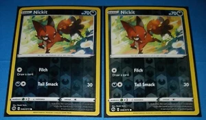 5x Nickit 046/073 (2 reverse holo) Pokemon card Champion's Path common NM - Picture 1 of 3