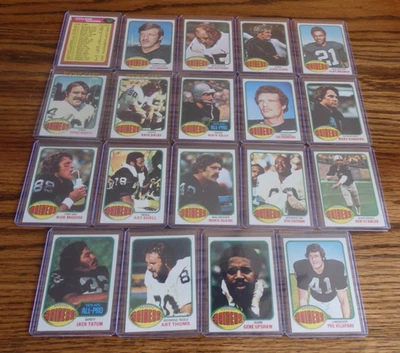 1976 Topps Oakland Raiders Team Set **Nice Lot** Rookie Top Loads w/ Check List - Image 1 of 4