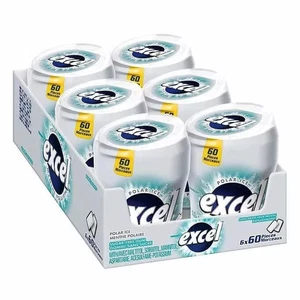 Excel Sugar-Free Polar Ice Gum 6 Bottles, 60 Pieces Each - FRESH From Canada - Picture 1 of 2