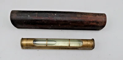 Antique Brass Spirit Level in Wooden Box - Image 1 of 4