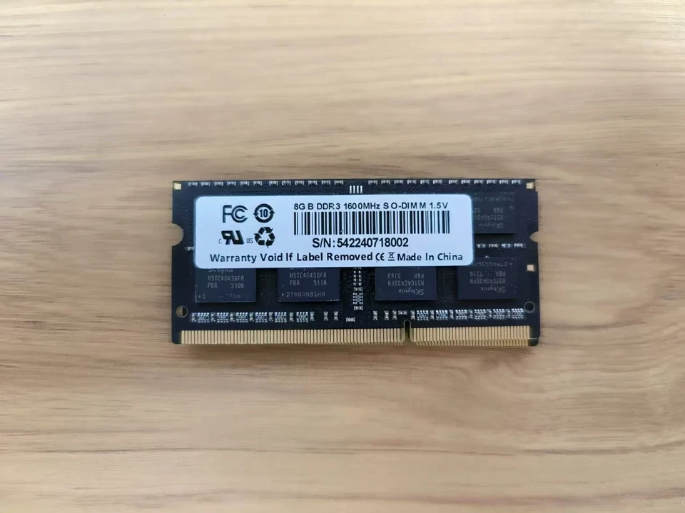 2pcs OIWNAG 8GB DDR3 1600 MHz Laptop SODIMM 240-Pin Memory SODIMM RAM - Image 1 of 1