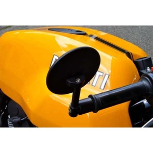 Espejos Mirrors Negros Ronda BAR Hi End Moto scrambler cafe racer Custom - Picture 1 of 2