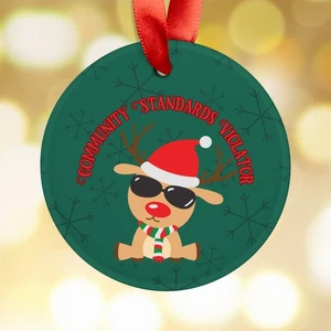 Funny Reindeer Ornament | Community Standards Violator | Fact Checker - Picture 1 of 5